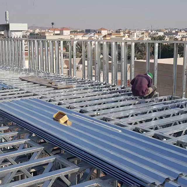 Villa de quilla de acero de luz verde exportada a Daman saudita