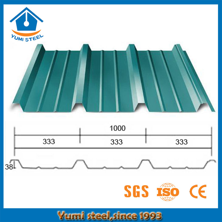 Facilite el drenaje Revestimiento de acero corrugado de color