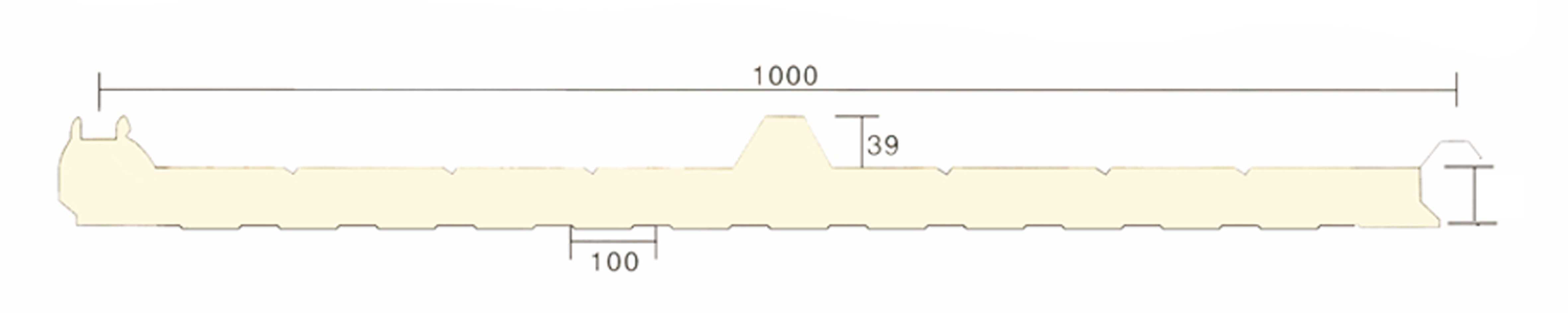 tipo de panel de techo de PU