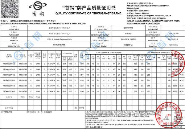 informe de molino de cubierta de acero